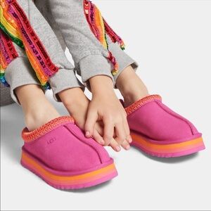 UGG Big Kids Tazz Pink Slippers